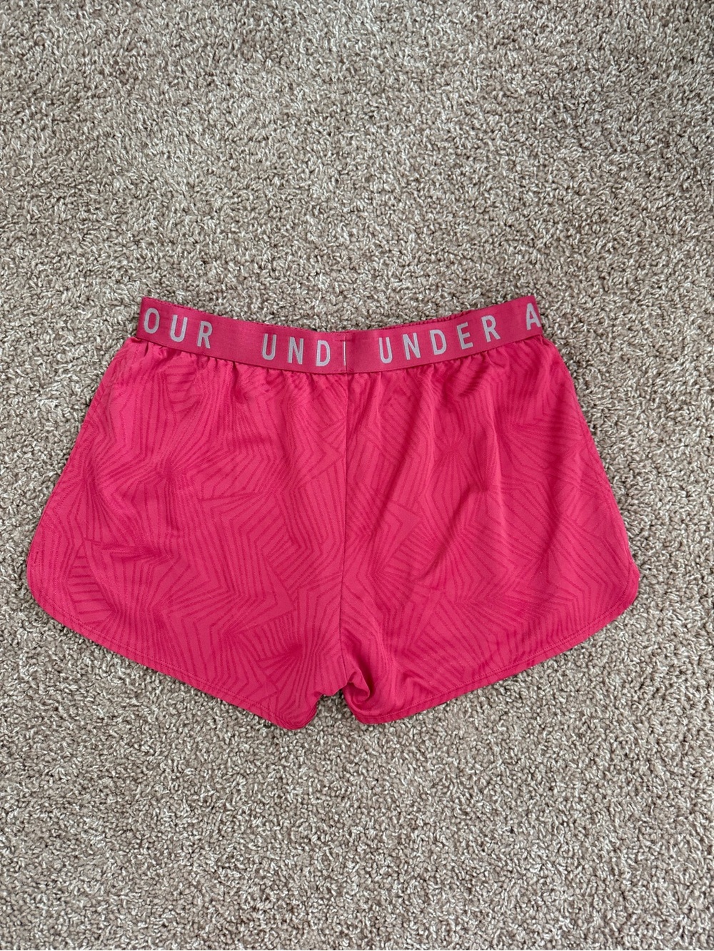 Under Armour Hot Pink Women's Athletic Running Shorts - Picture 2 of 2